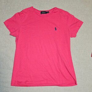 Ralph Lauren Classic Tee | Women’s Medium | Pink with Blue Pony Logo